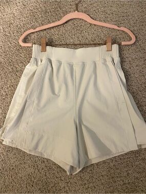 lululemon athletica Light Cream High-Waist Athletic Shorts